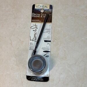 Loreal Paris Brow Stylist Frame‎ Set Cream Pomade Light Brunette 213 Brush